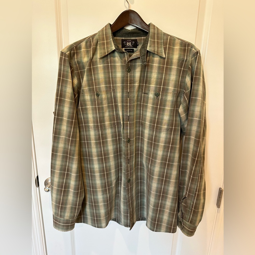 Men’s Double RRL heavyweight cotton shirt